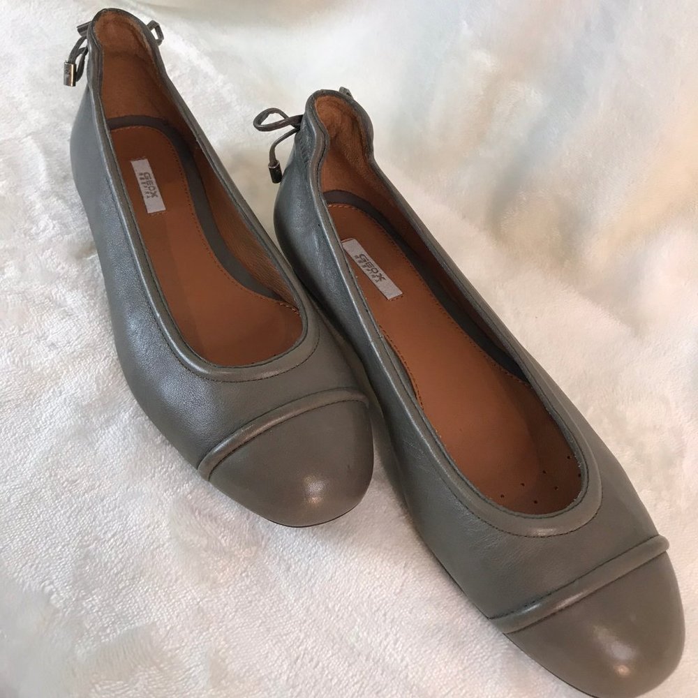 Geox Taupe Ballet Flats 36.5 Narrow